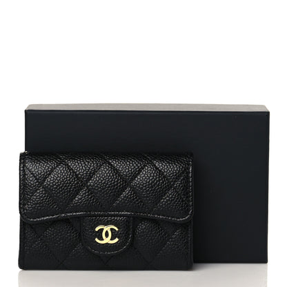 Chanel Caviar Quilted Flap Card Holder Wallet Black 10 of 10