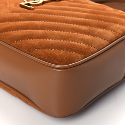 Saint Laurent Suede Matelasse Monogram Lou Camera Bag Cinnamon 10 of 10