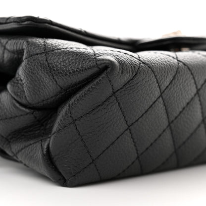 Chanel Grained Calfskin Quilted 2.55 Reissue Flap Belt Bag Clutch Black 10 of 11