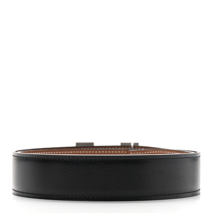 Hermes Box Togo 32mm H Belt 80 Black Gold 2 of 6