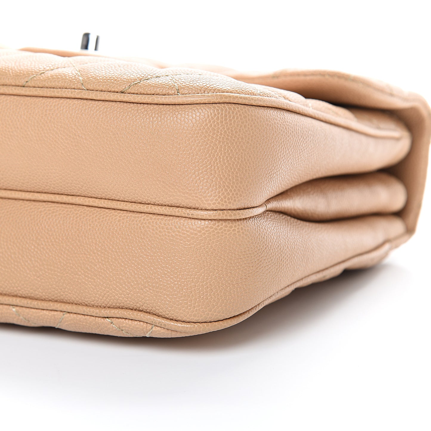 Caviar Quilted Medium Urban Companion Flap Beige