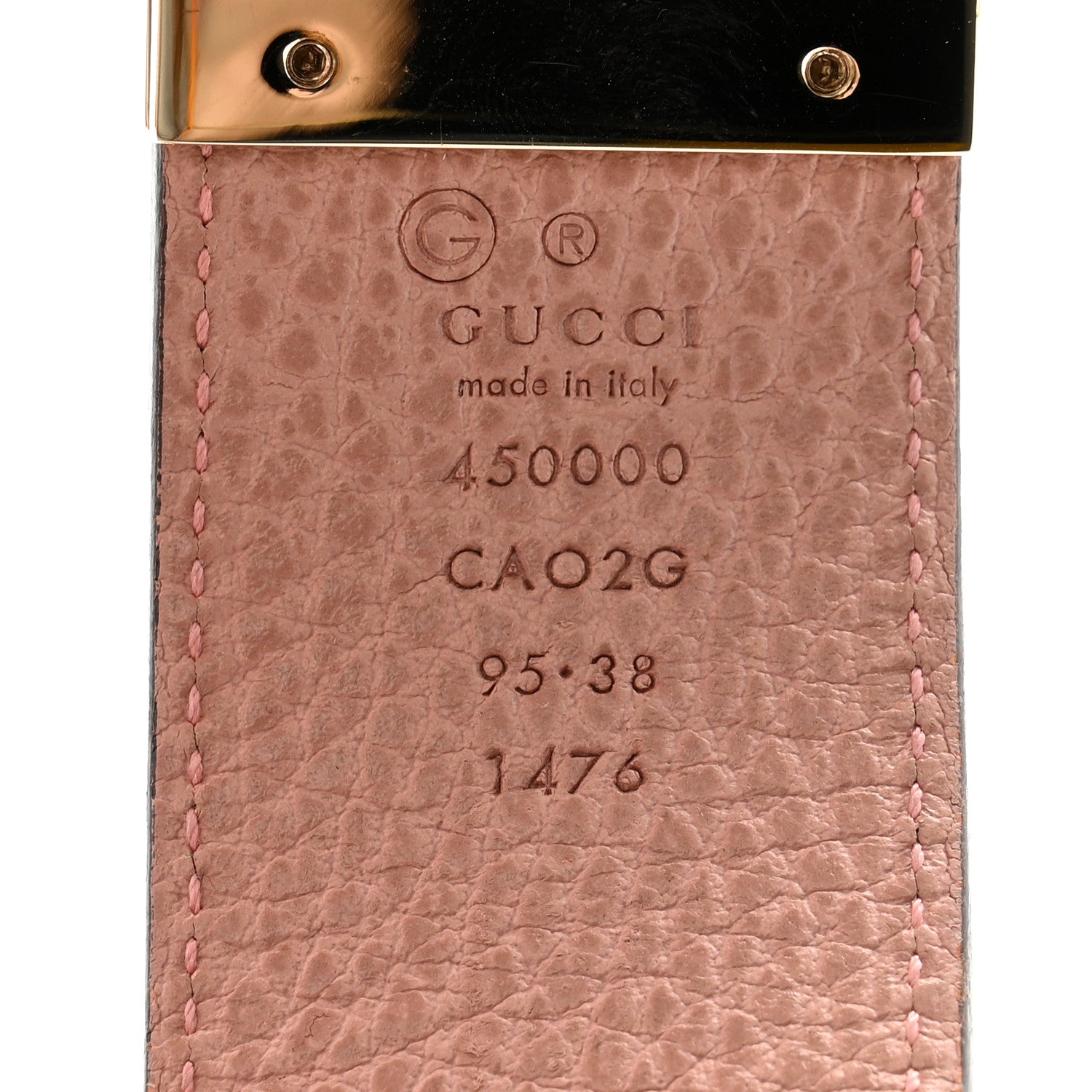 Gucci Calfskin 1973 Reversible Belt 95 38 Black Pink 6 of 6