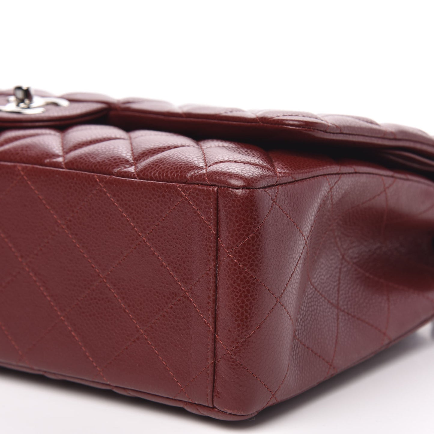 Caviar Quilted Maxi Double Flap Red