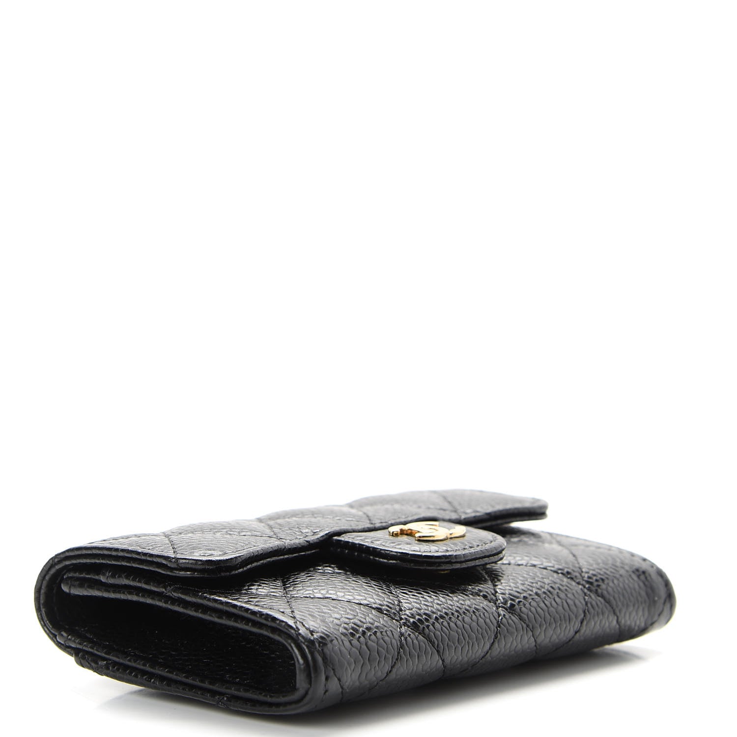 Chanel Caviar Quilted Flap Card Holder Wallet Black 4 of 9