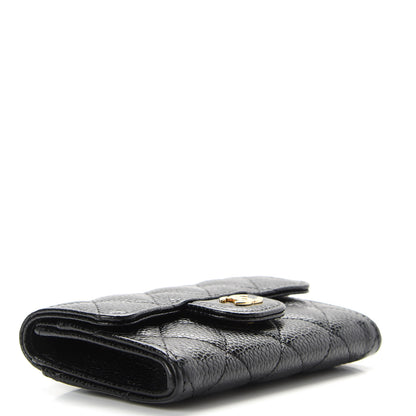 Chanel Caviar Quilted Flap Card Holder Wallet Black 4 of 9