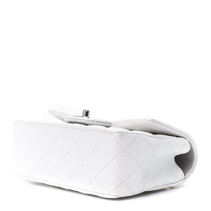 Chanel Iridescent Caviar Quilted Mini Top Handle Rectangular Flap White 10 of 13