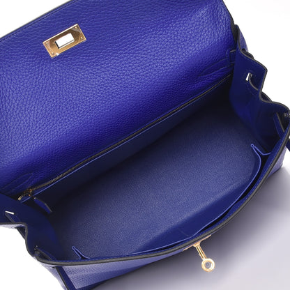 Hermes Togo Kelly Retourne 32 Bleu Electrique 7 of 30