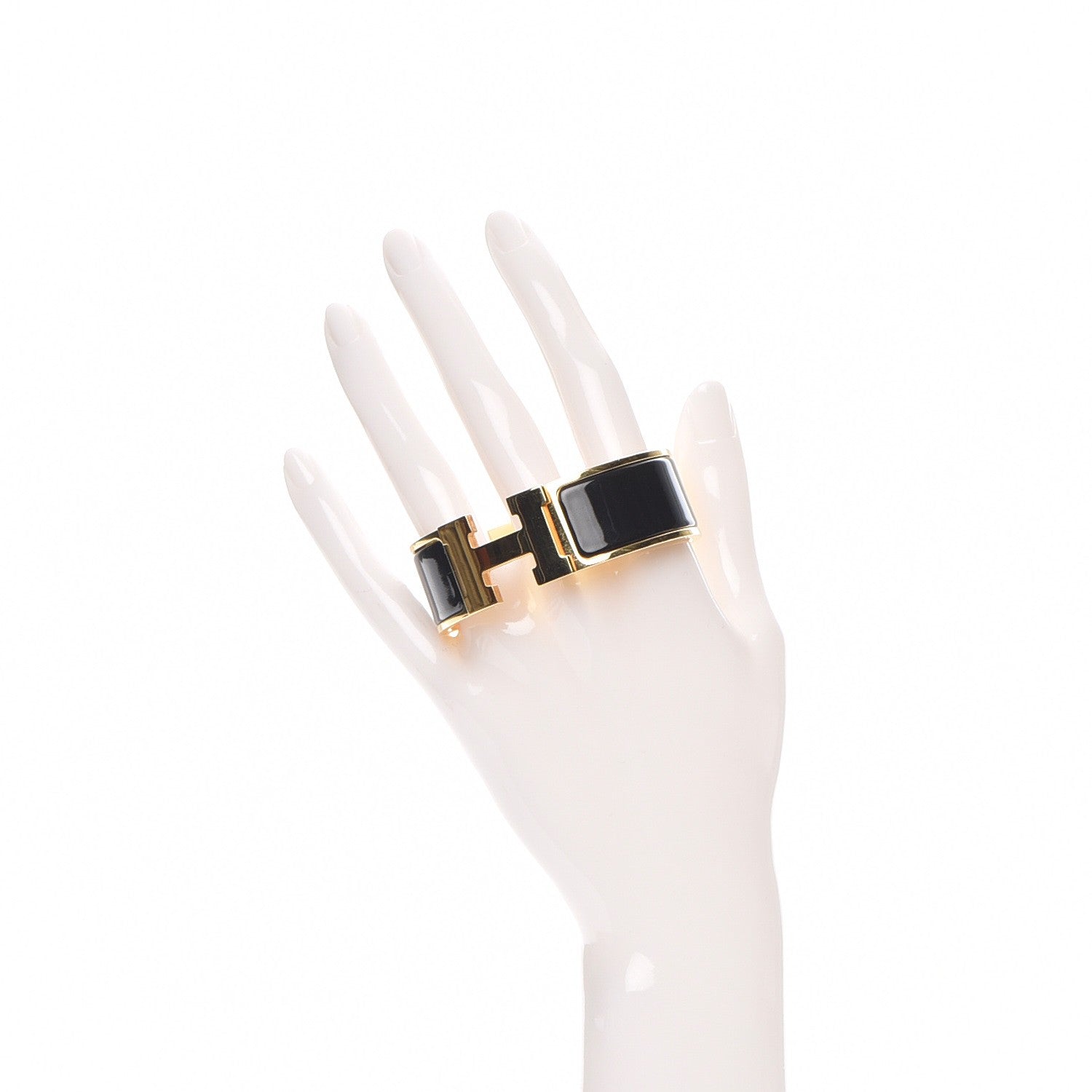 Hermes Enamel Wide Clic Clac H Bracelet PM Black 2 of 6