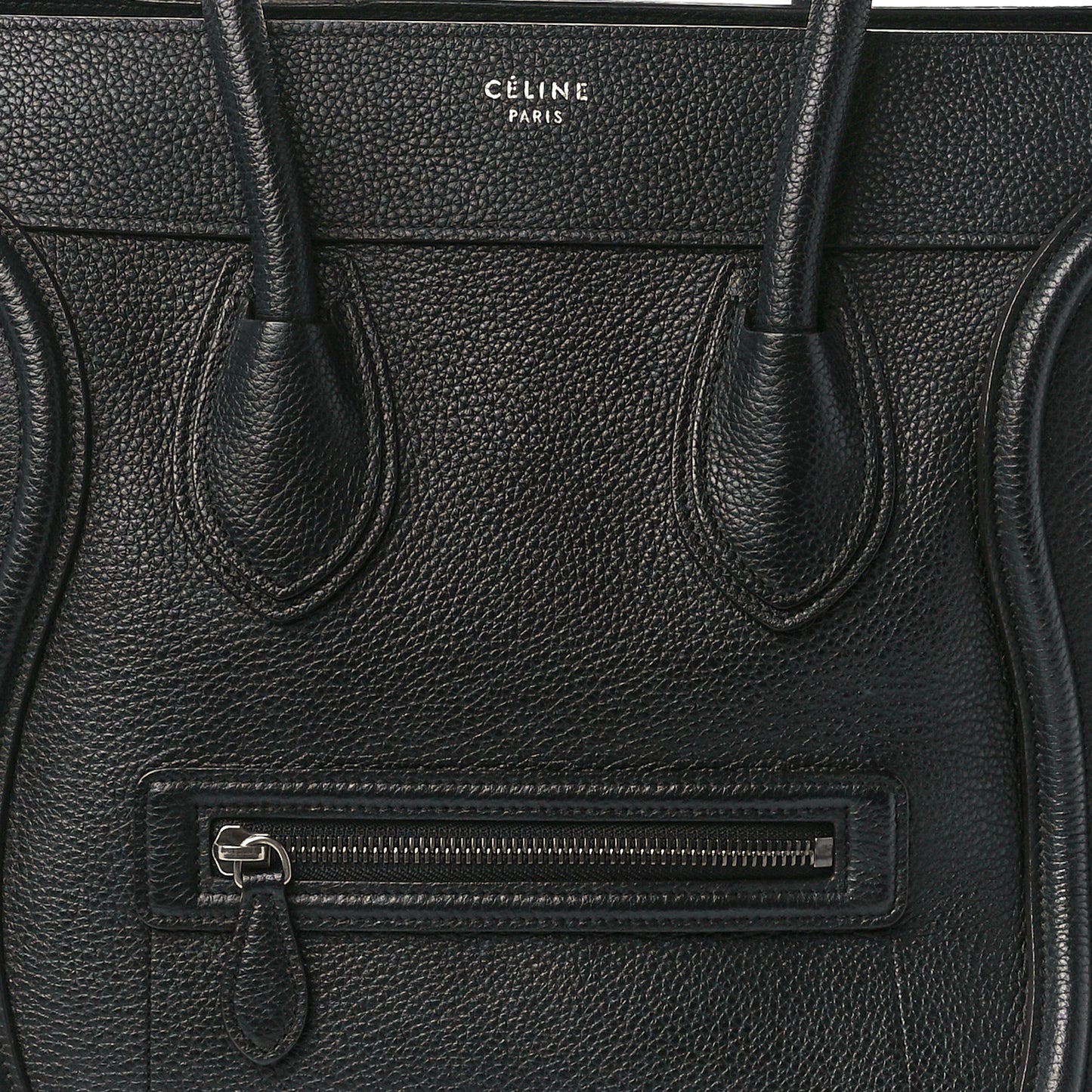 Drummed Calfskin Mini Luggage Black