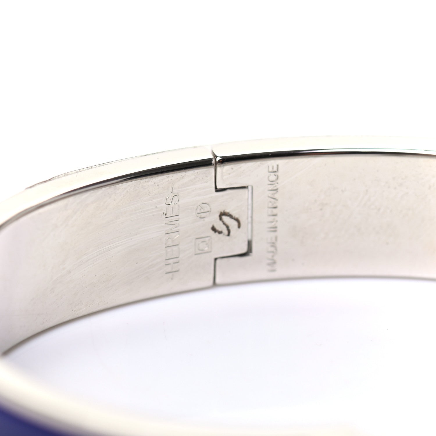 Hermes Enamel Narrow Clic Clac H Bracelet PM Iris 4 of 4