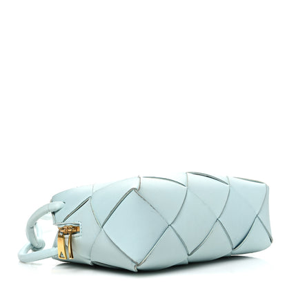 Bottega Veneta Lambskin Maxi Intrecciato Small Cassette Camera Bag Teal Washed 4 of 10
