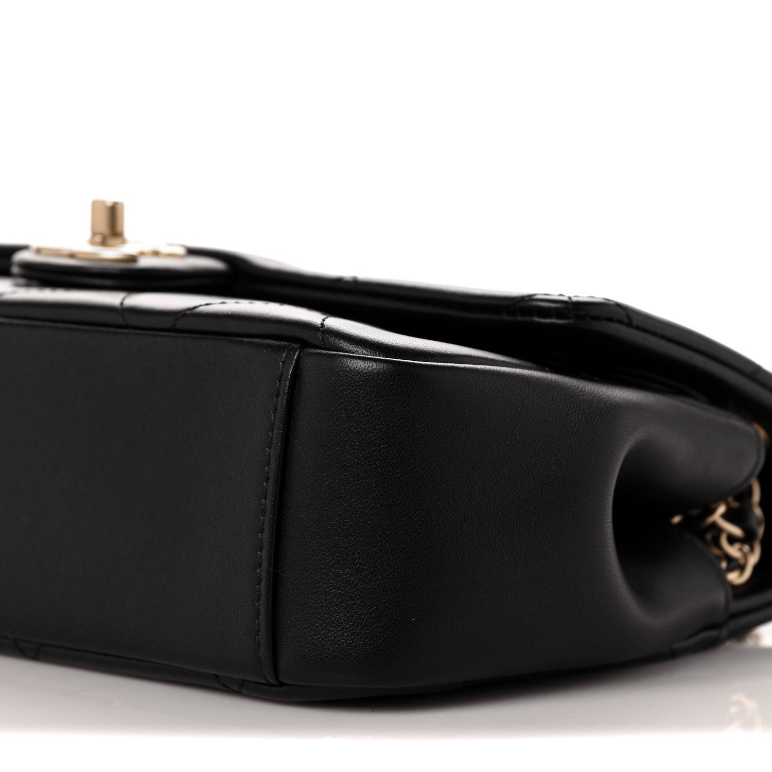 Chanel Lambskin Small Chain Handle Flap Bag Black 9 of 9
