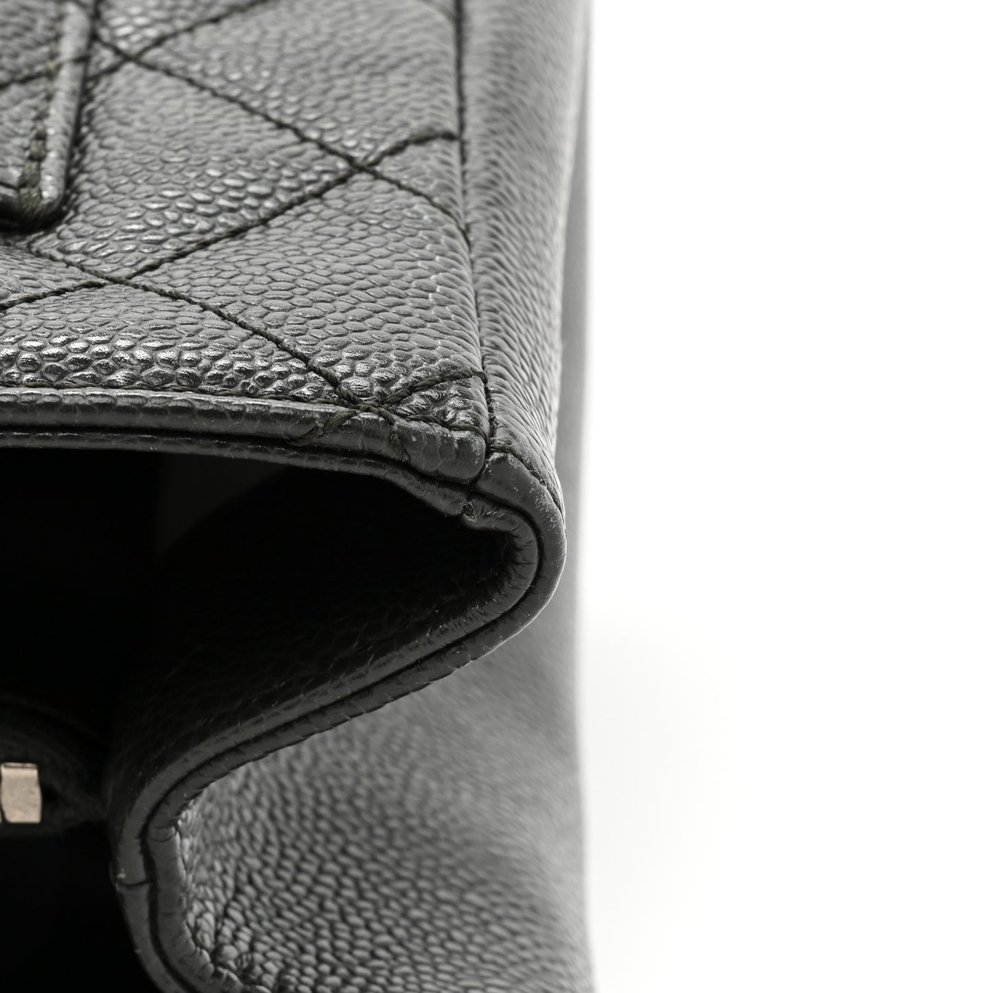 Caviar Quilted Grand Shopping Tote GST Dark Grey