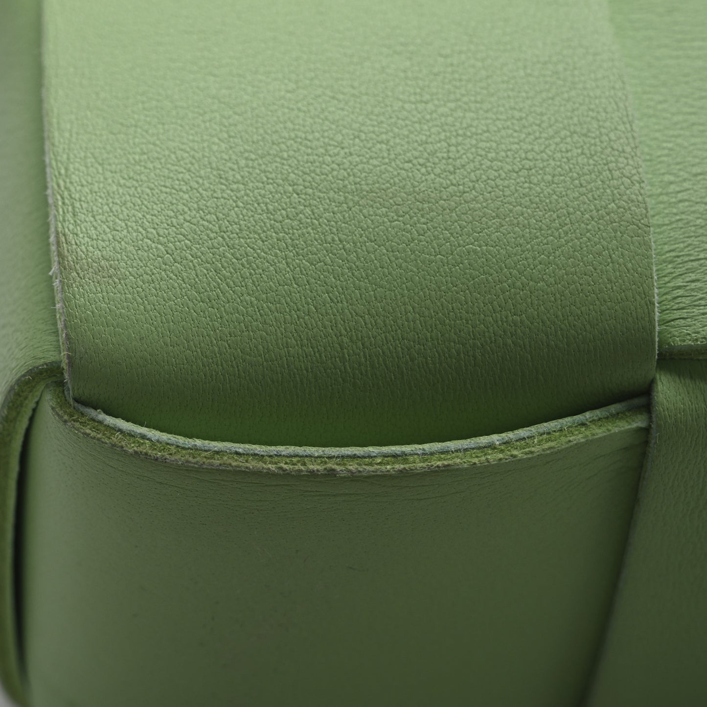 Nappa Maxi Intreccio Cassette Bag Pistachio