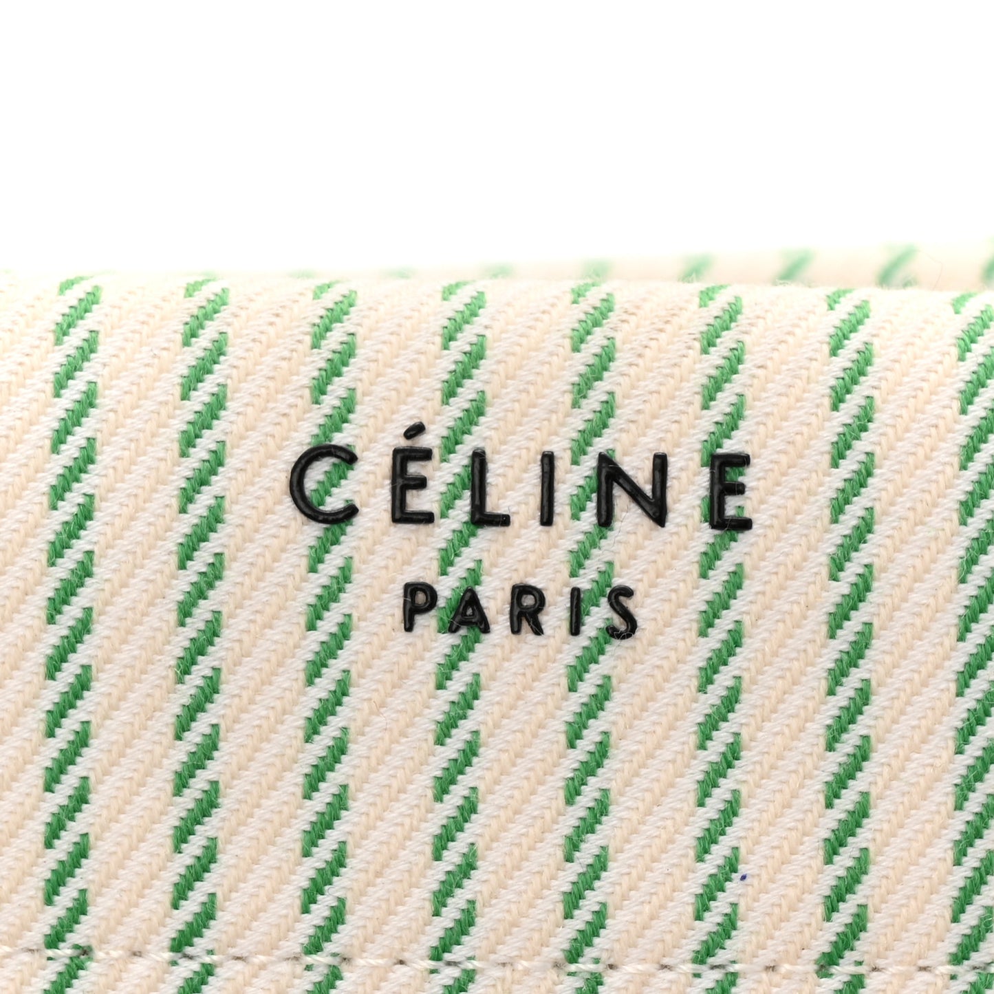 Cotton Canvas Striped Medium Phantom Luggage White Green