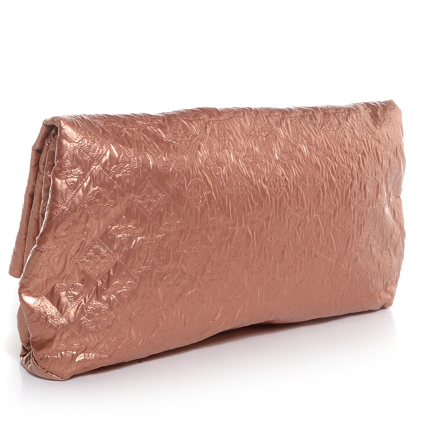 Jacquard Quilted Monogram Limelight Clutch GM Rose Gold