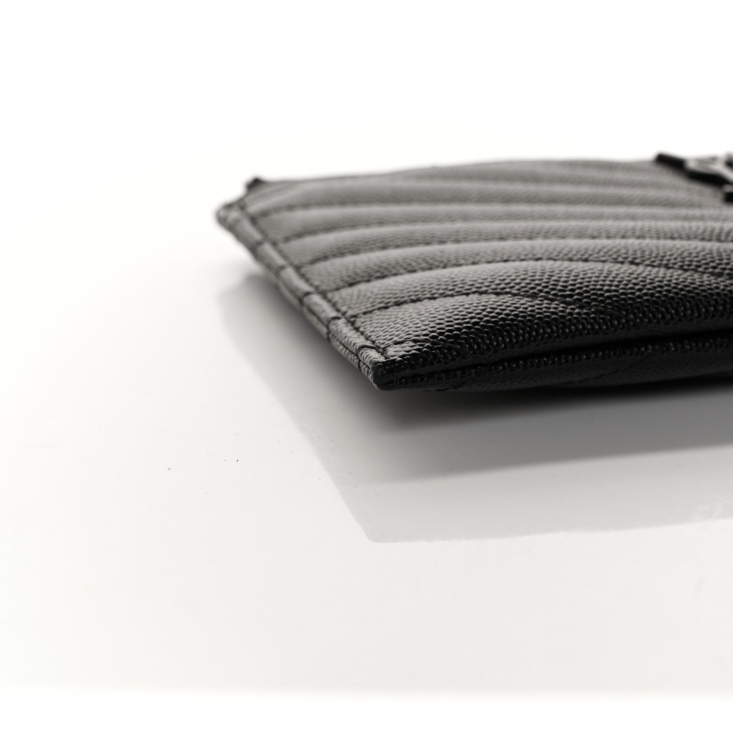 Grain De Poudre Chevron Monogram Bill Pouch Black