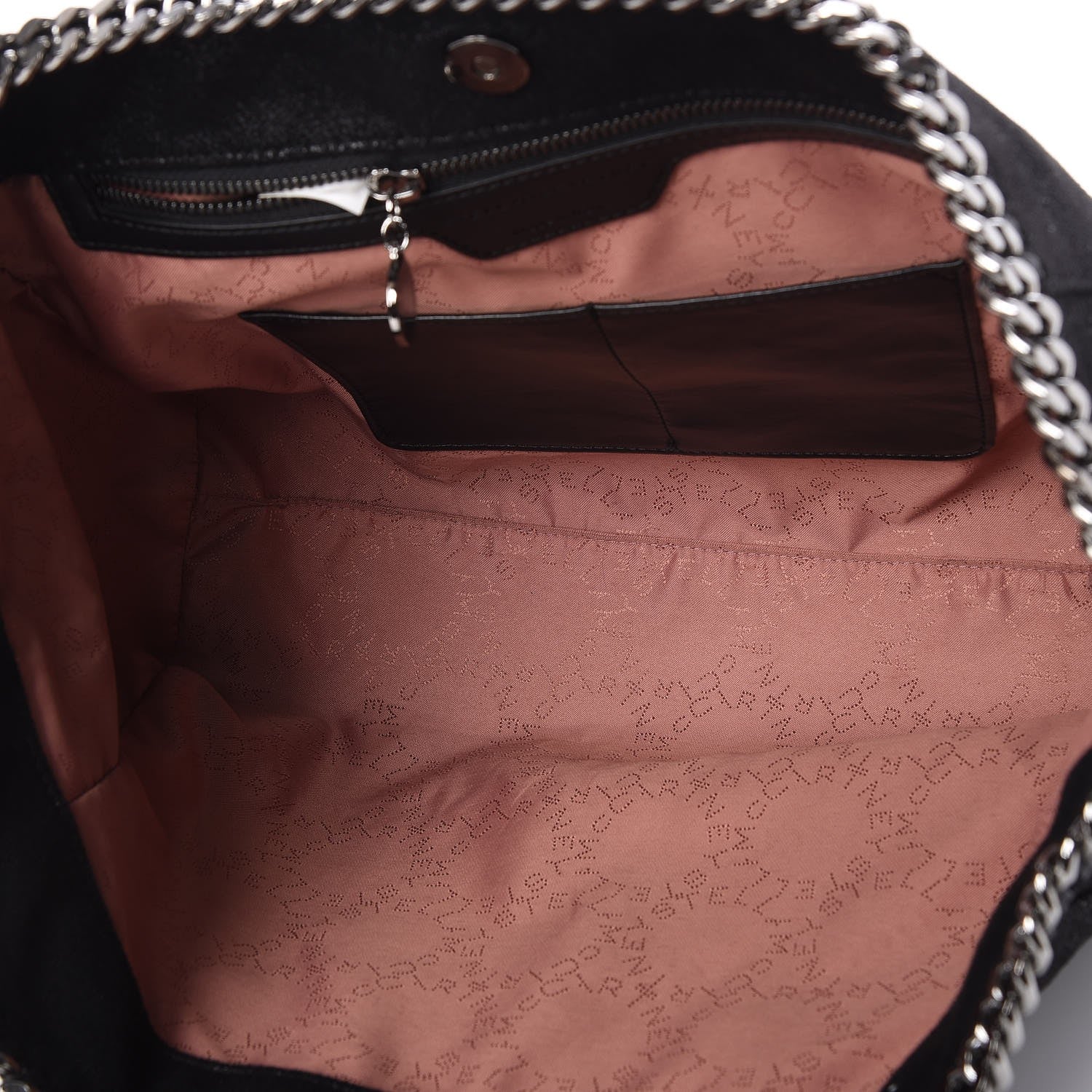 Stella McCartney Shaggy Deer Falabella East West Shopper Tote Black 5 of 9