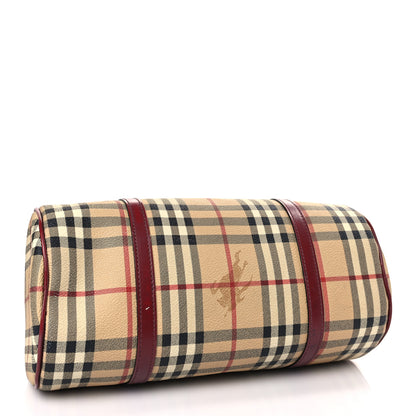 Burberry Haymarket Check Barrel Bag Brown 4 of 12
