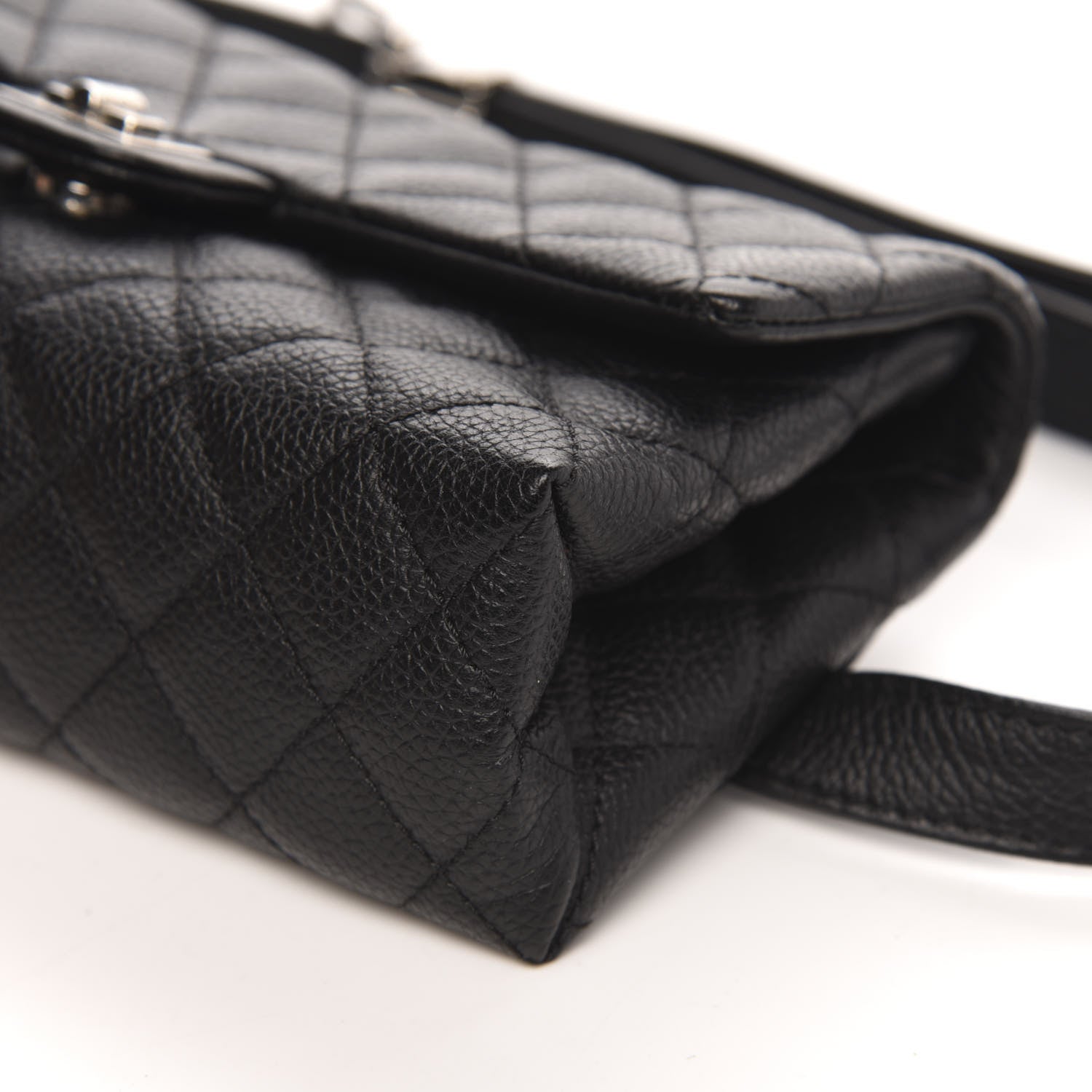 Chanel Grained Calfskin Quilted 2.55 Reissue Flap Belt Bag Clutch Black 10 of 10
