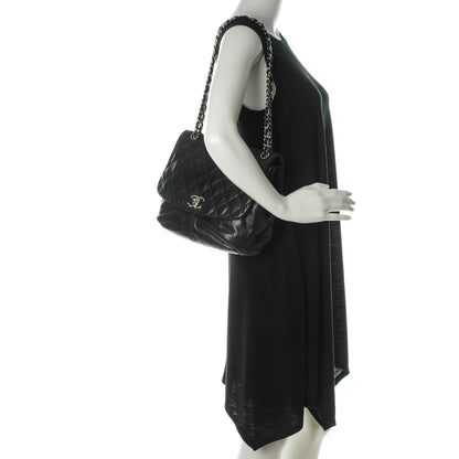 Chanel Shiny Lambskin Quilted Medium Trianon Messenger Flap Black 2 of 8