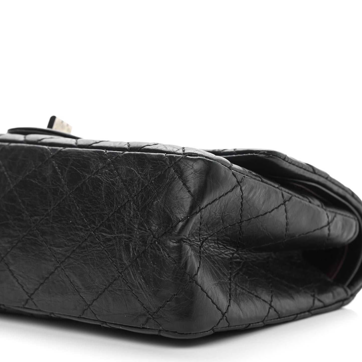 Aged Calfskin Quilted 2.55 Reissue 225 Flap Black