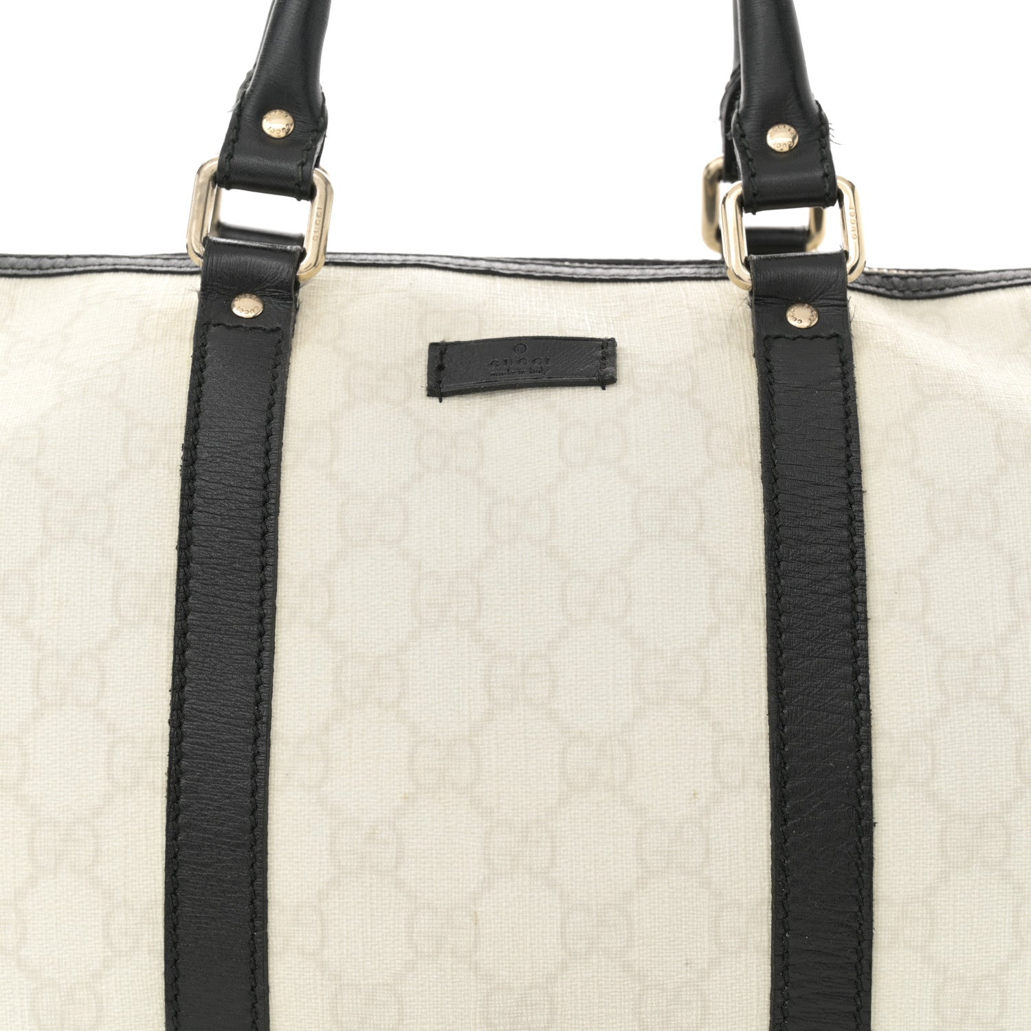 Gucci GG Plus Monogram Medium Joy Boston White Black 8 of 14