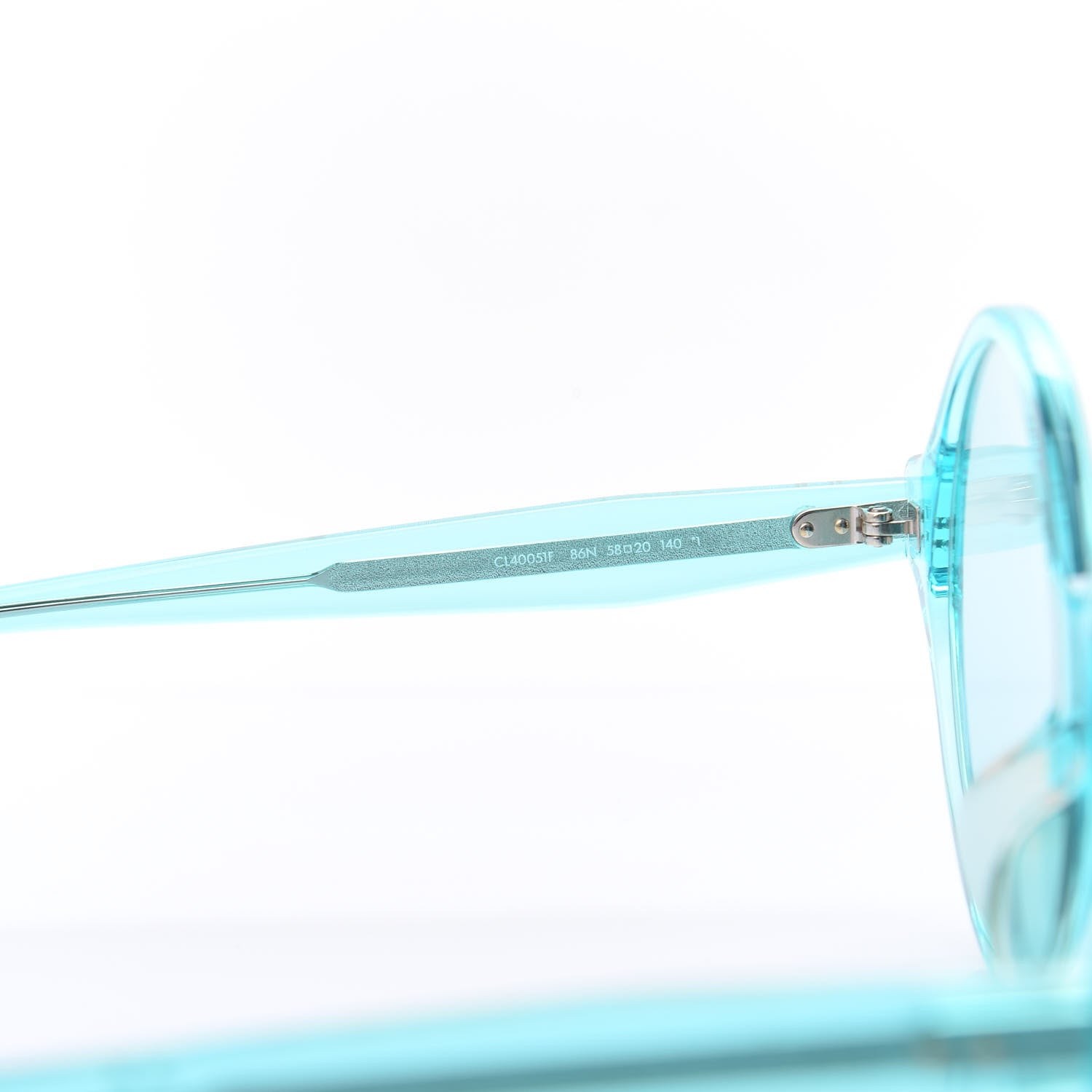 Celine Round Sunglasses CL 40051/I Transparent Blue 5 of 6