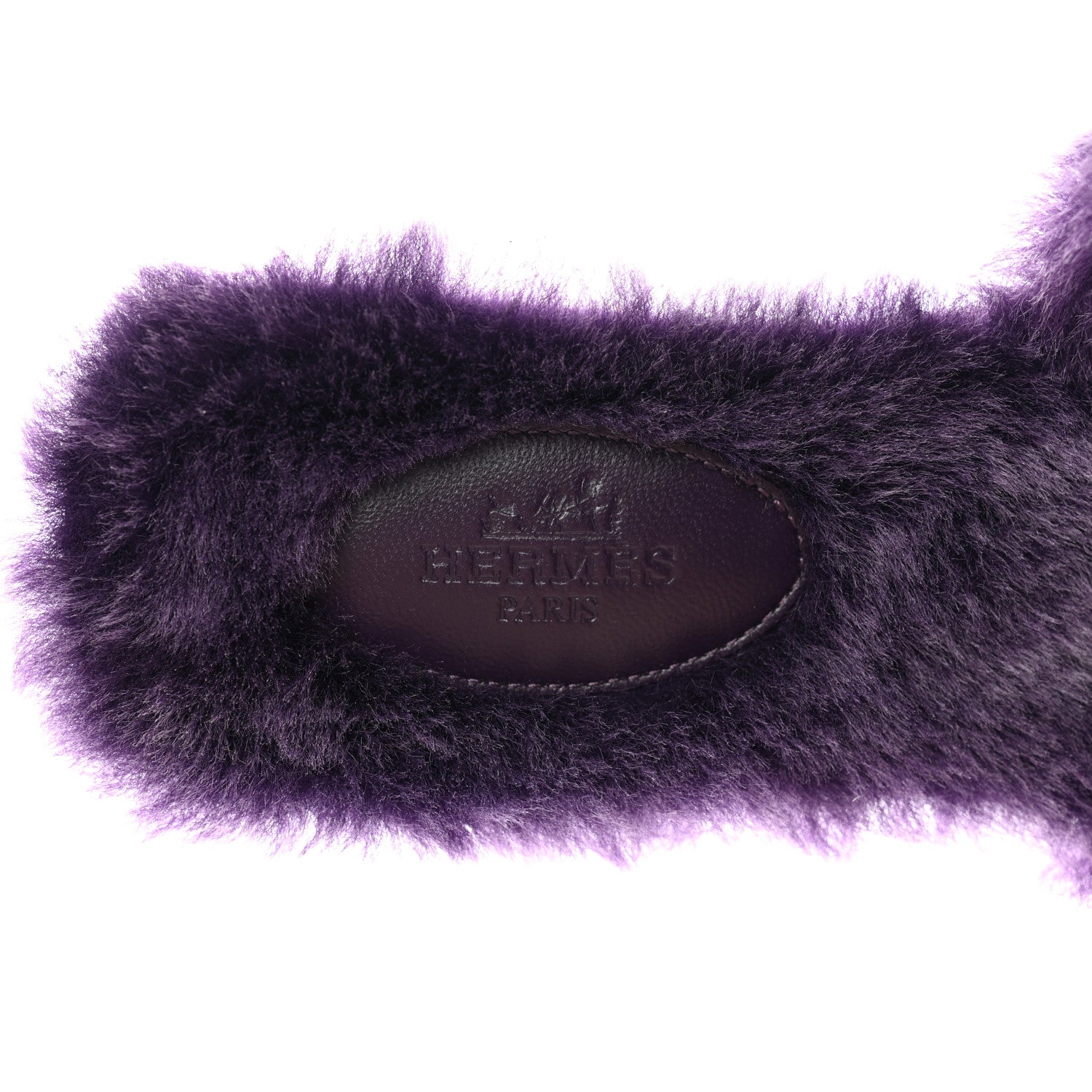 Hermes Woolskin Oran Sandals 36.5 Violet Fonce 7 of 9