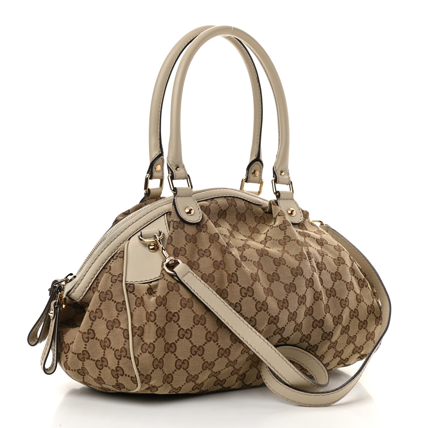 Gucci Monogram Medium Sukey Boston Off White 3 of 14