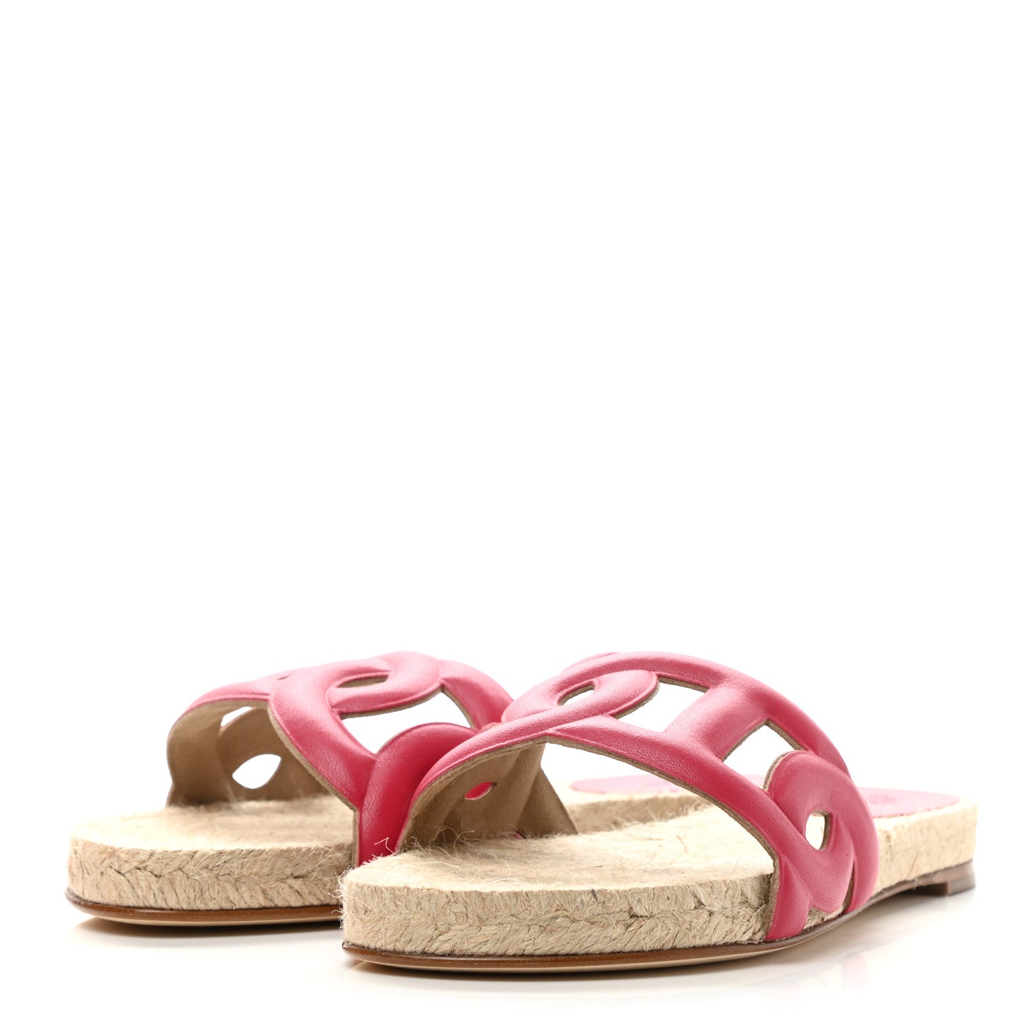 Hermes Nappa Famosa Espadrille Sandals 36 Rosa Framboise 3 of 8