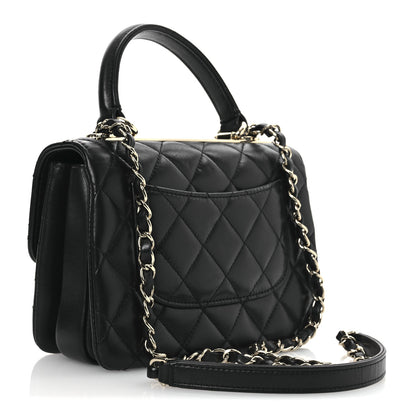 Chanel Lambskin Quilted Mini Trendy CC Dual Handle Flap Bag Black 3 of 15