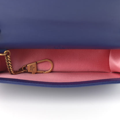 Gucci Velvet Matelasse GG Marmont Mini Bag Cobalt Blue 5 of 11