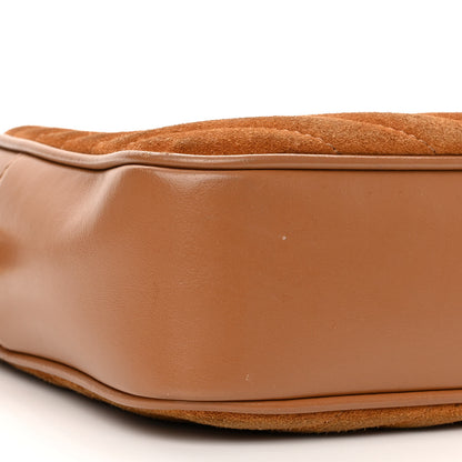 Saint Laurent Suede Matelasse Monogram Lou Camera Bag Cinnamon 9 of 15