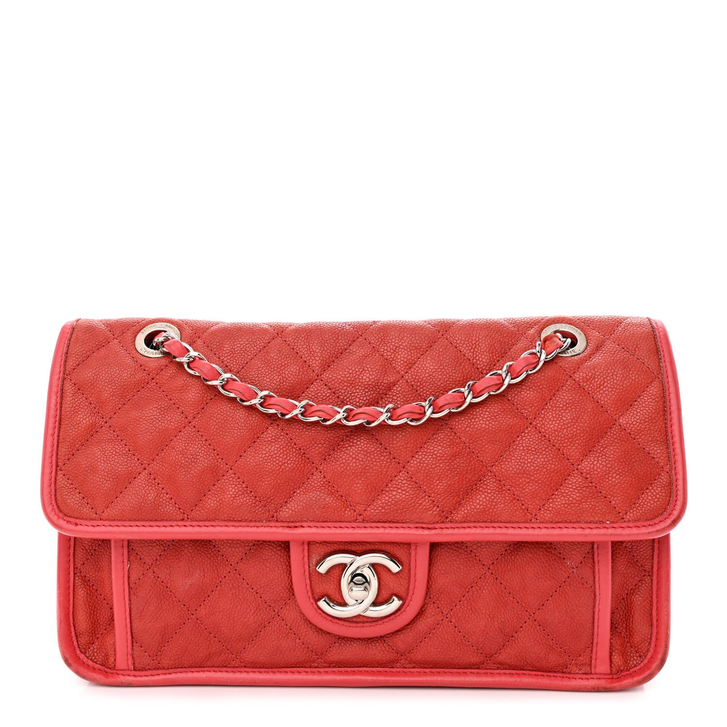 Chanel Caviar Quilted Medium French Riviera Flap Red 1 of 15