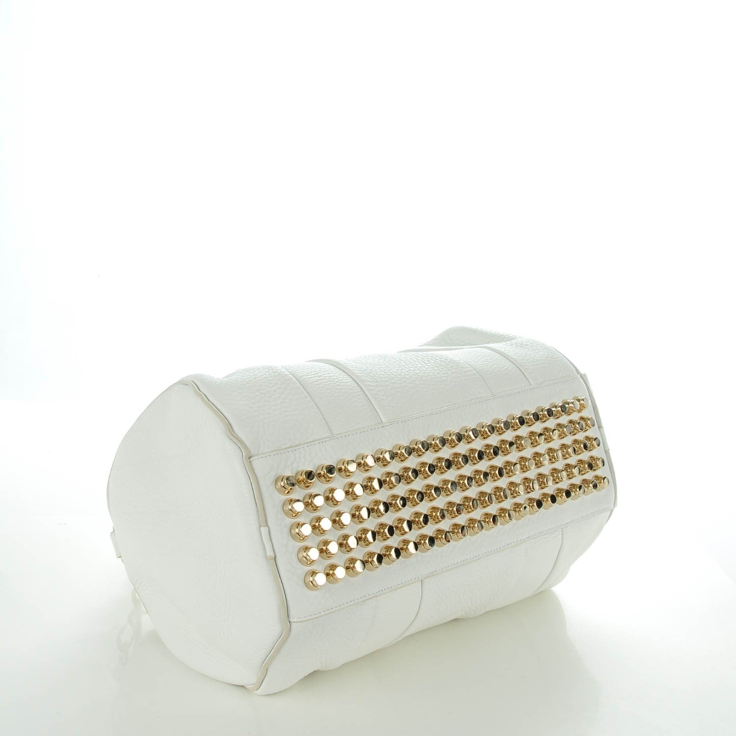 Alexander Wang Pebbled Lambskin Rocco White Pale Gold Hardware 4 of 8