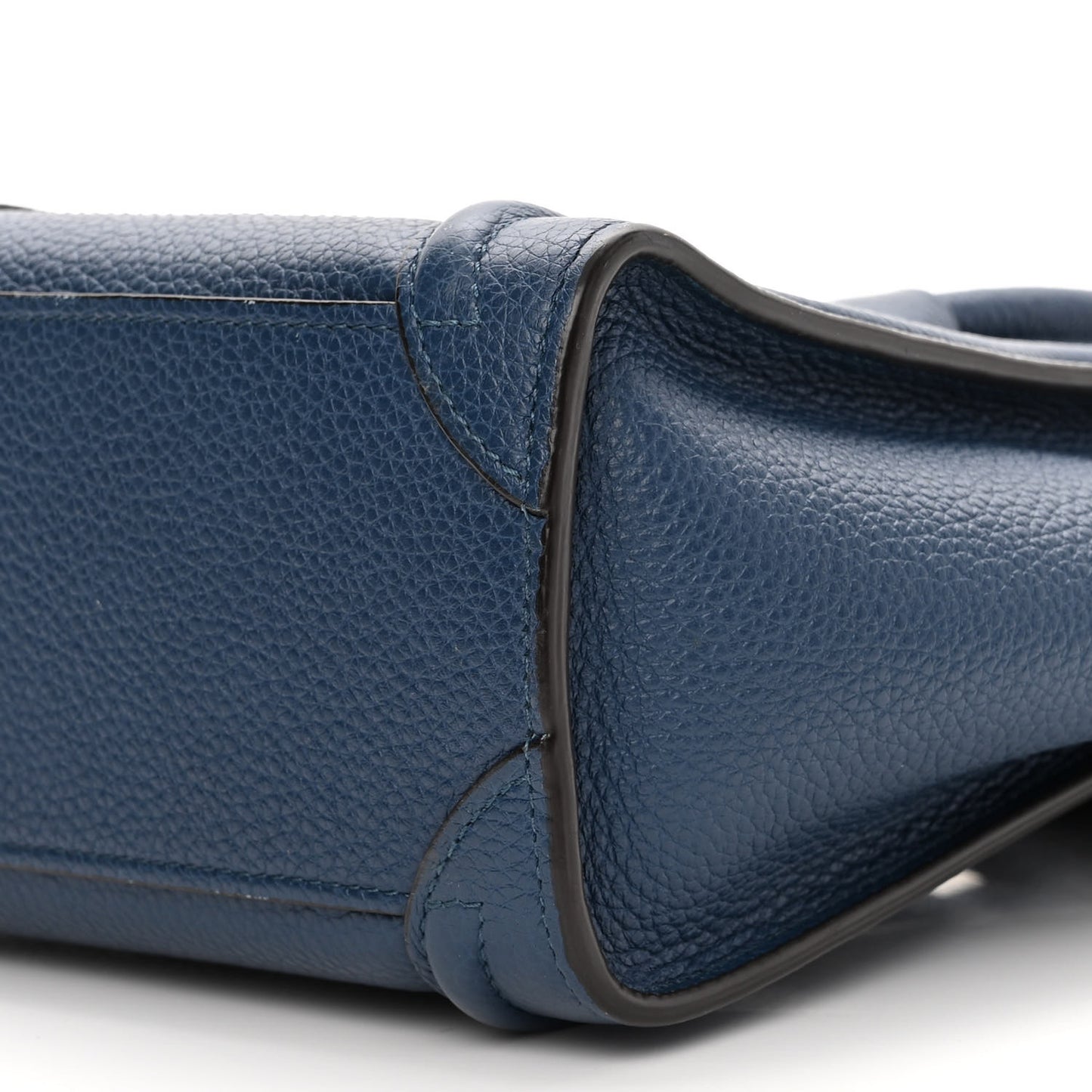 Drummed Calfskin Nano Luggage Indigo