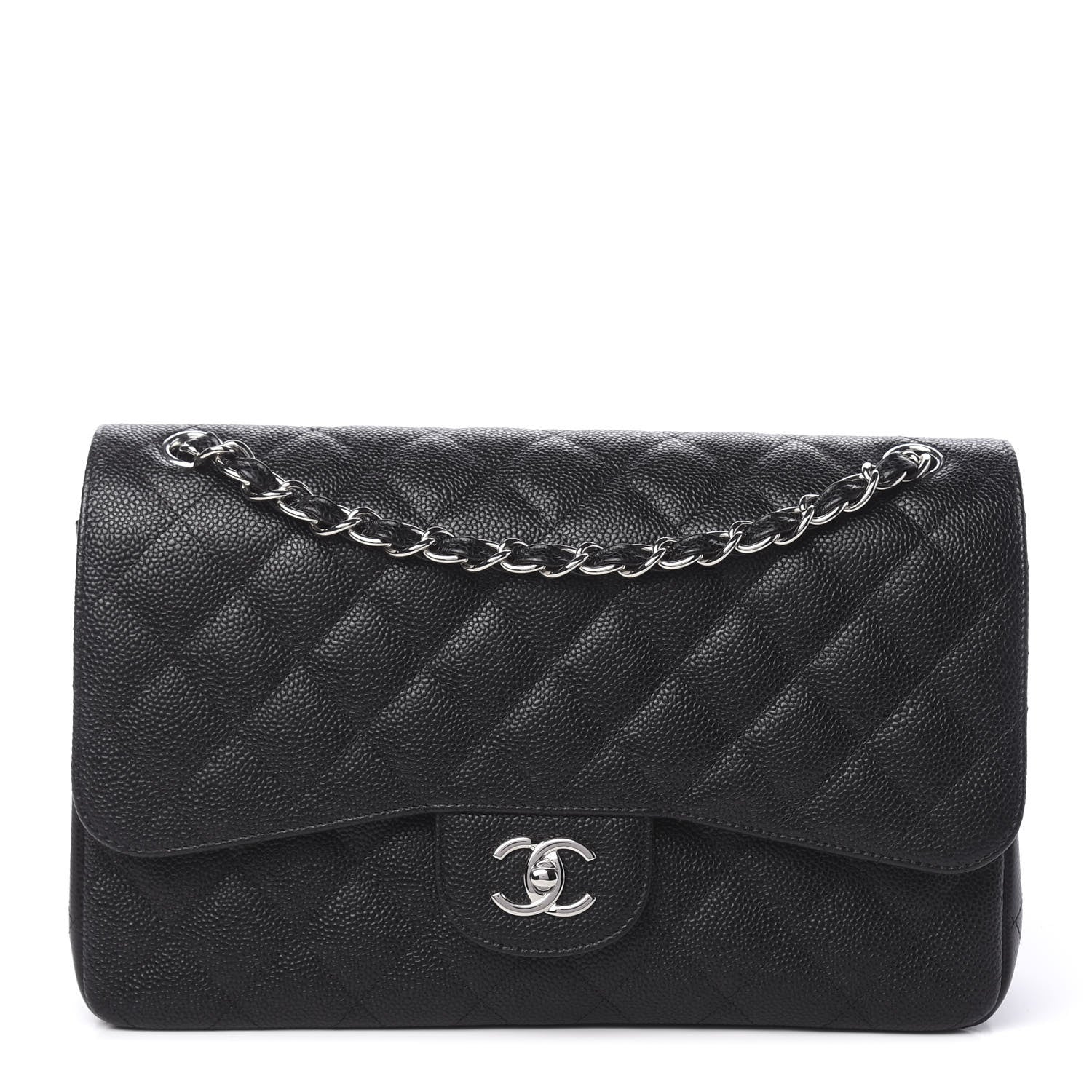 Chanel Caviar Quilted Jumbo Double Flap Black 1 of 11