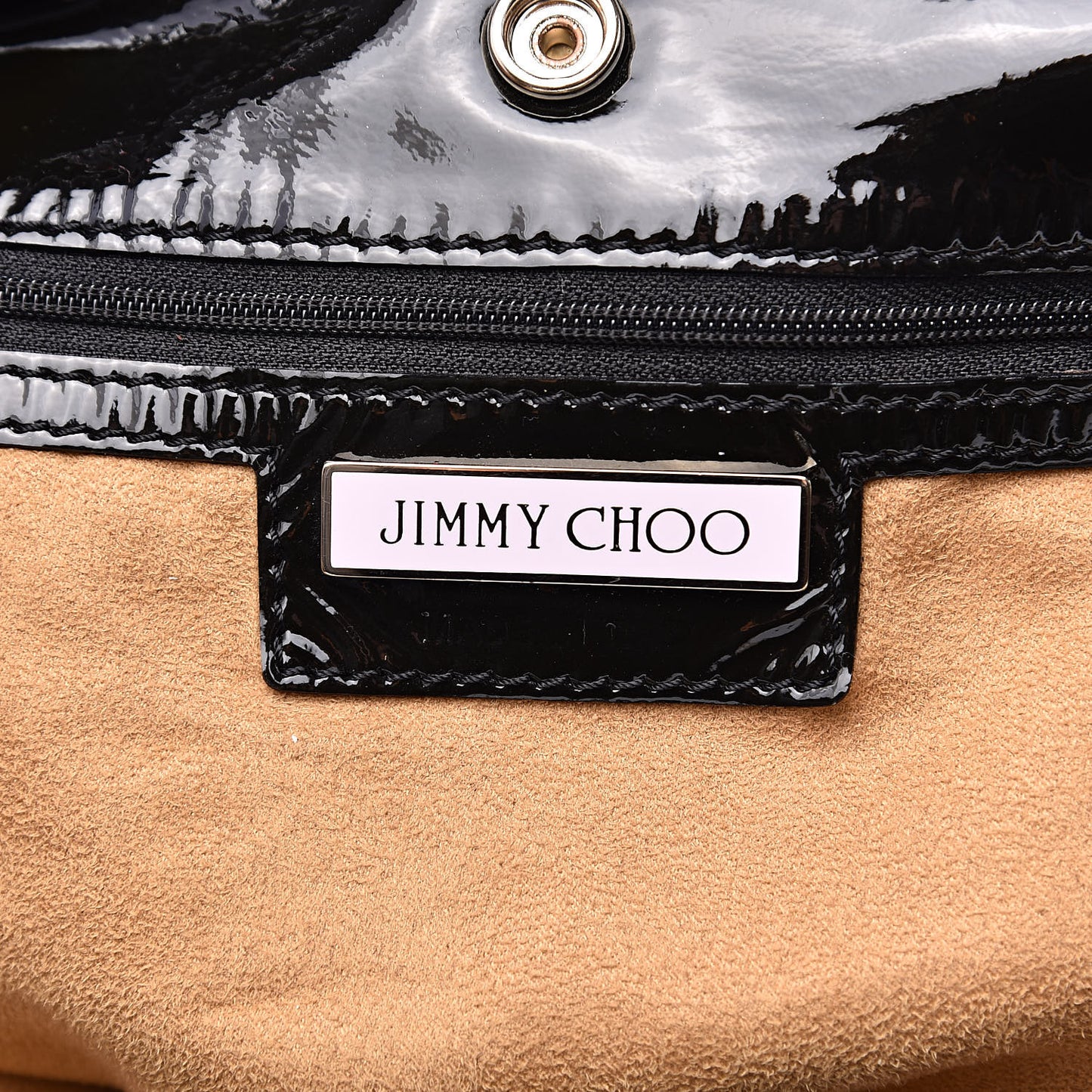 Patent Lola Oversized Tote Black