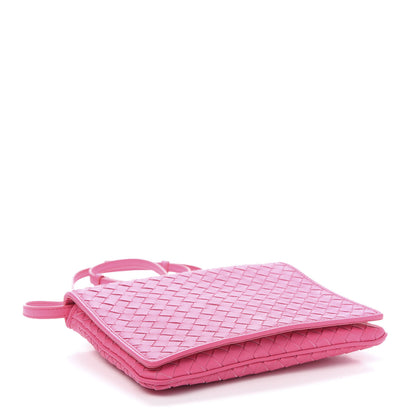Bottega Veneta Nappa Intrecciato Flap Crossbody Fuchsia 4 of 11
