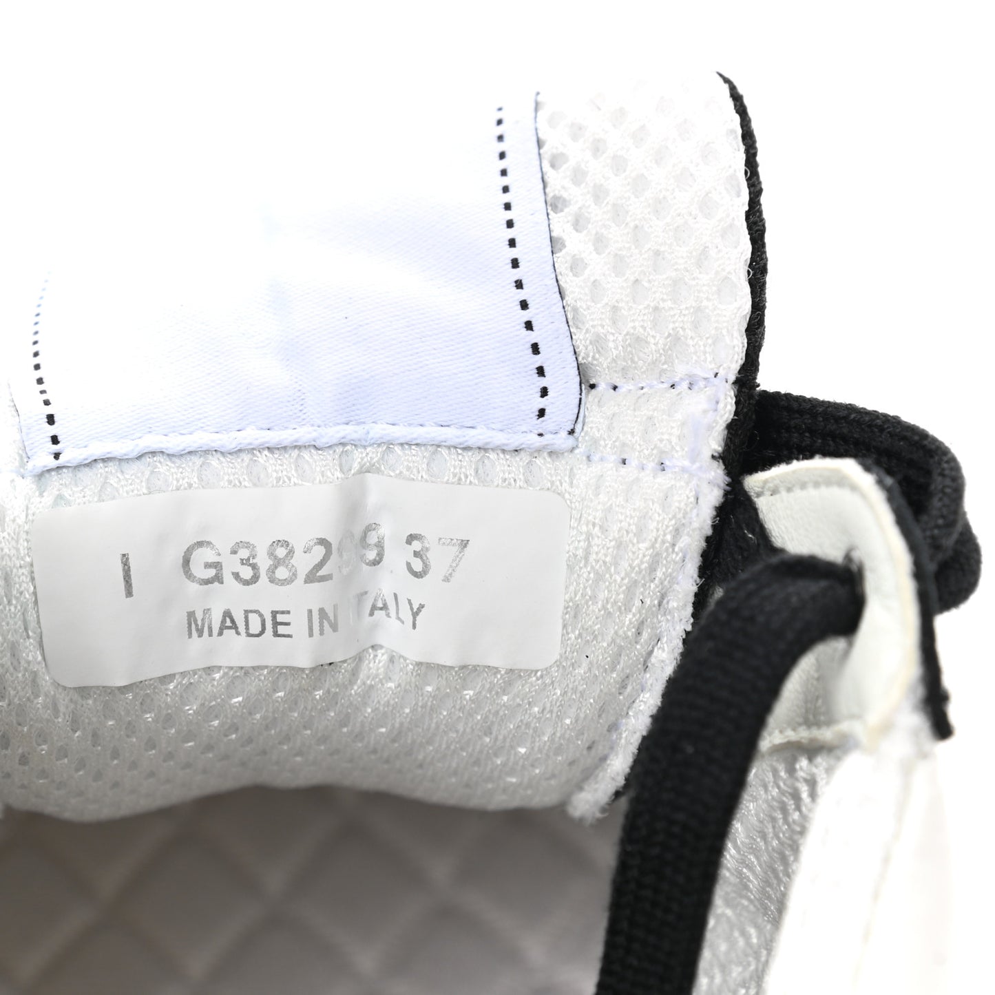 Mesh Suede Grained Calfskin Womens CC Sneakers 37 Black White