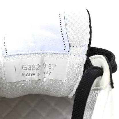 Chanel Mesh Suede Grained Calfskin Womens CC Sneakers 37 Black White 8 of 9