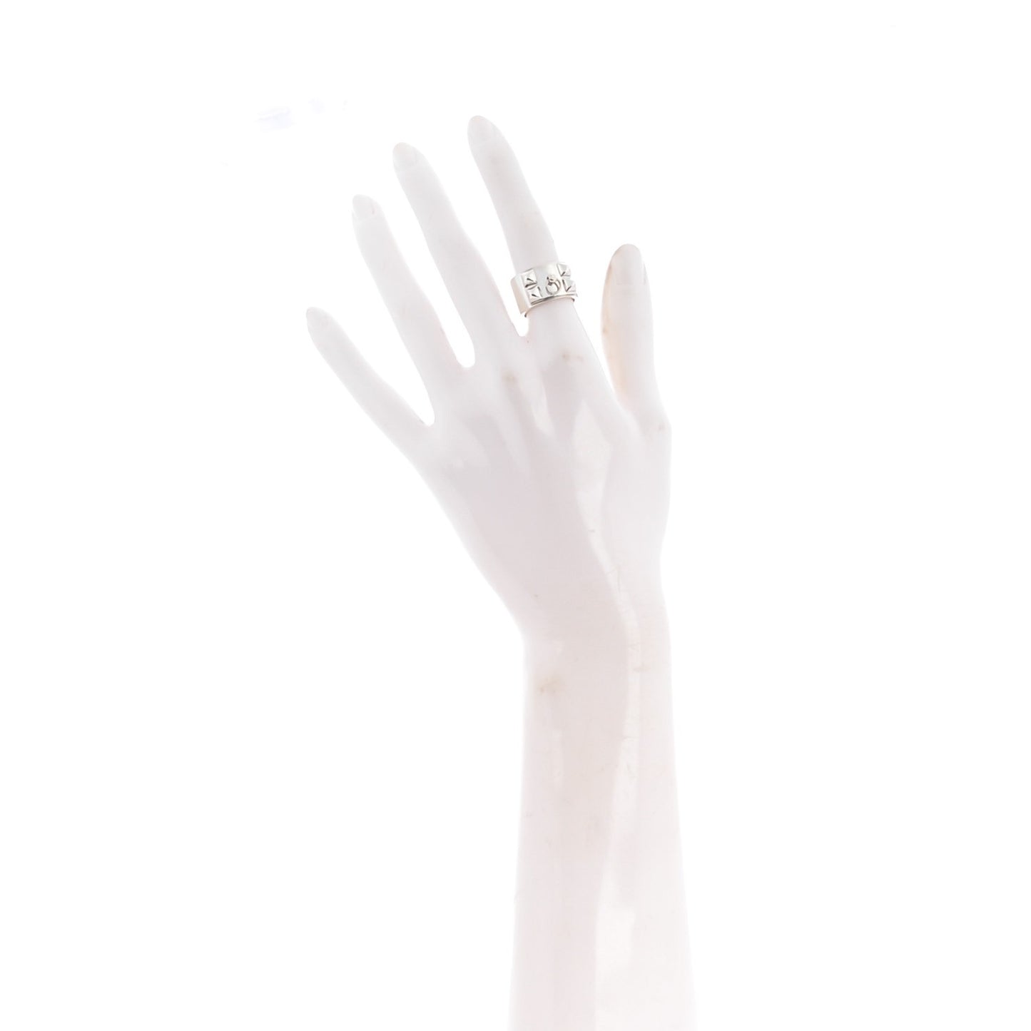 Sterling Silver Collier De Chien CDC Ring 50 5.25