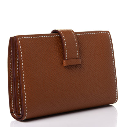 Hermes Epsom Mini Bearn Wallet Gold 2 of 4