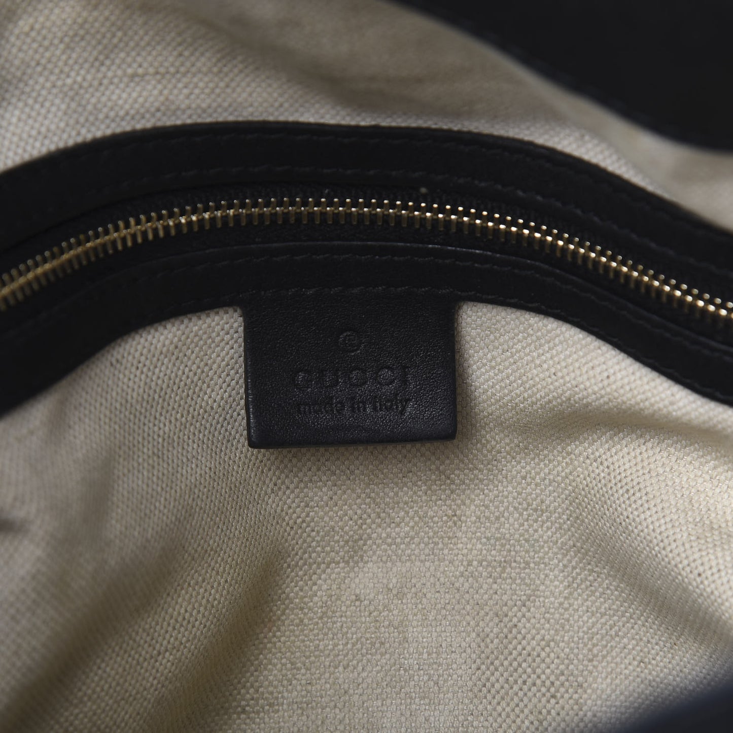 Guccissima Medium Bree Foldover Tote Black