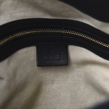 Gucci Guccissima Medium Bree Foldover Tote Black 7 of 12