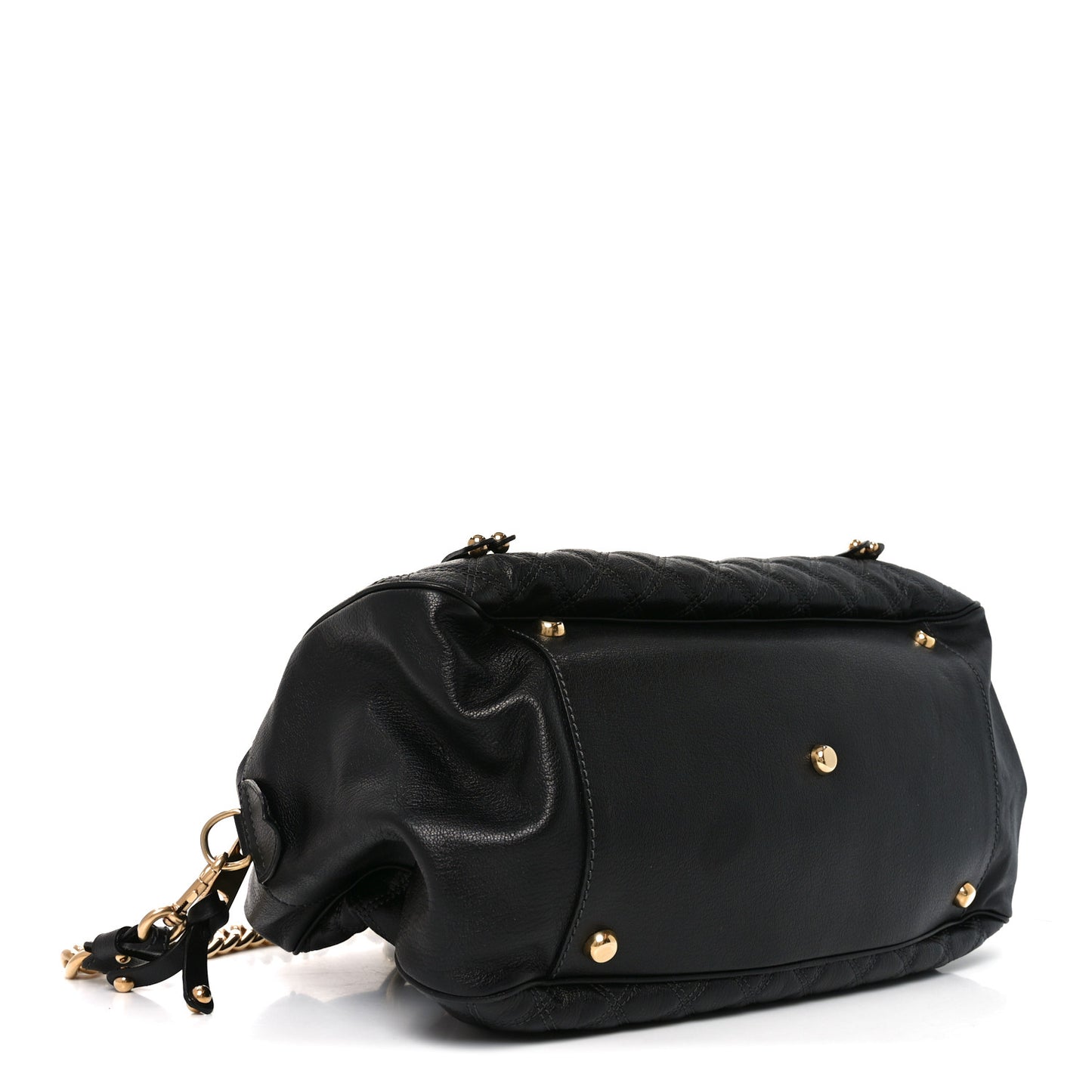 Calfskin Quilted Dita Duffle Bag Black