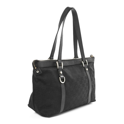 Gucci Monogram Medium Abbey Tote Black 3 of 10