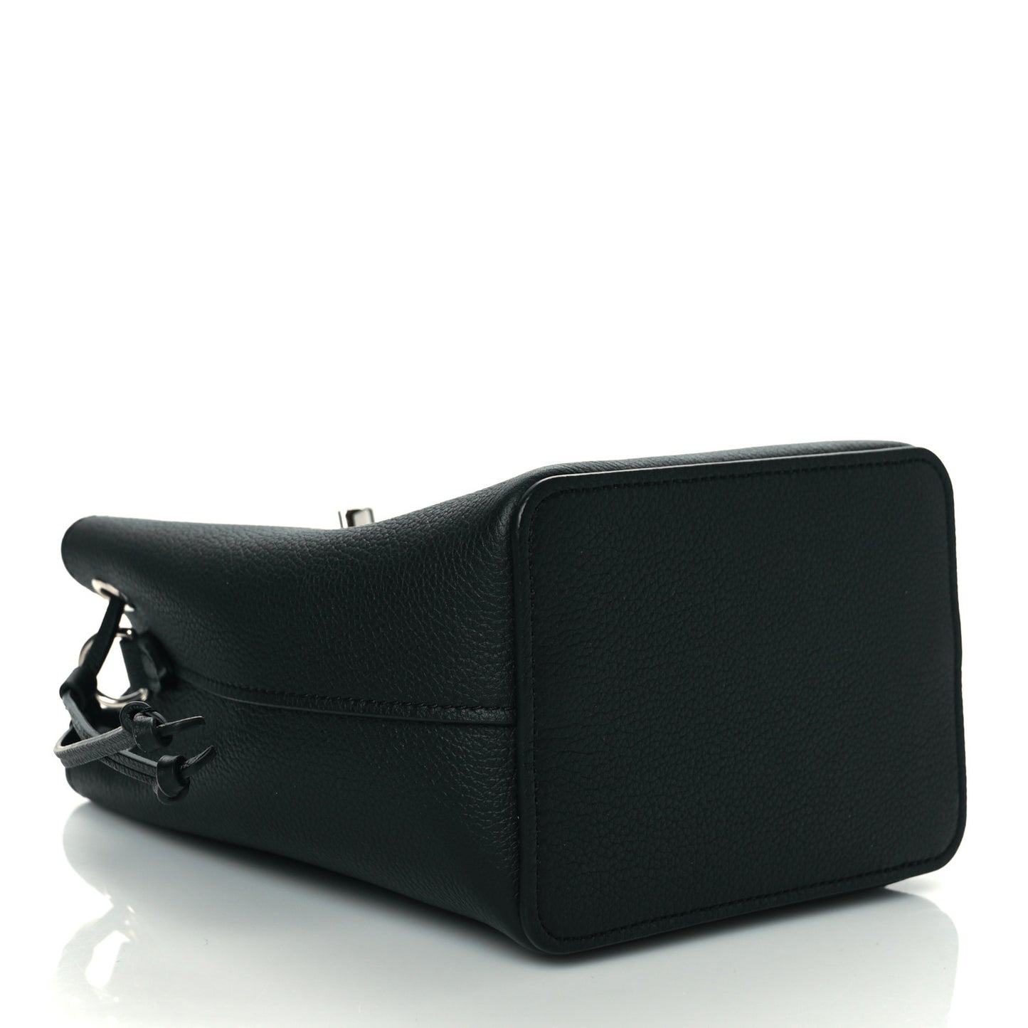 Calfskin Nano Lockme Bucket Black