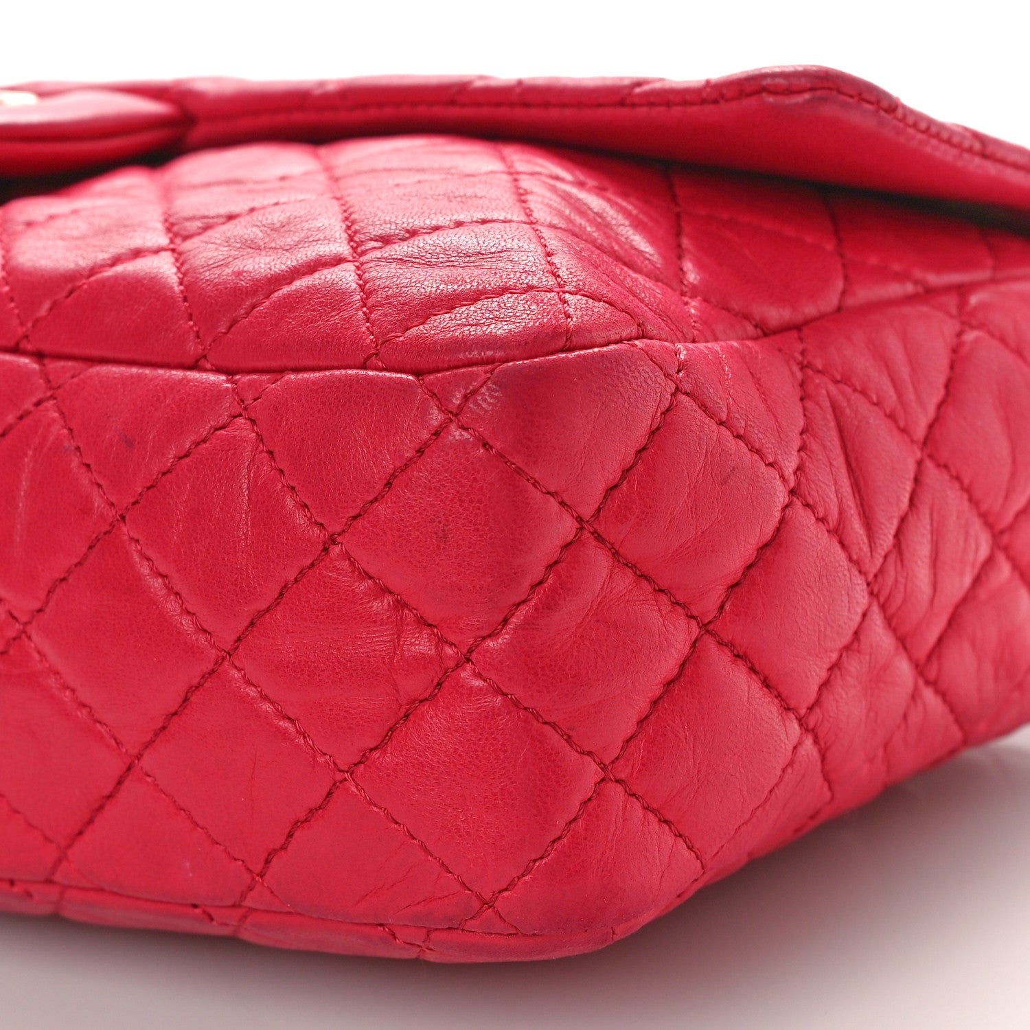 Chanel Lambskin Quilted Valentine Charms Medium Flap Red 10 of 12